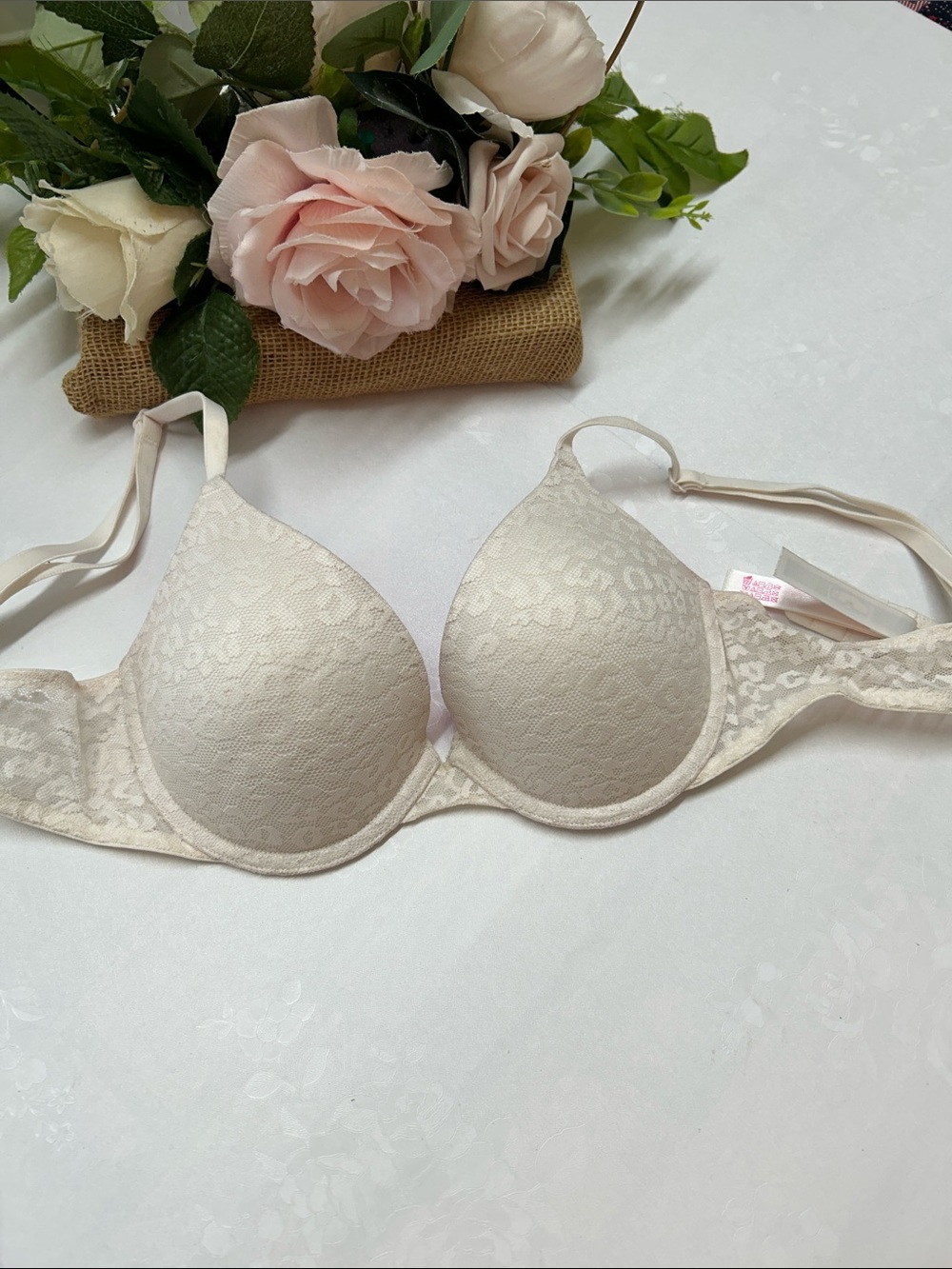 Classic Lace T-Shirt Bra in Light Beige